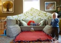 Зарадвайте децата с къща или палатка от подръчни материали