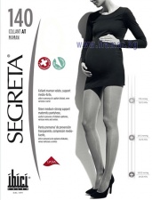 СЕГРЕТА ЧОРАПОГАЩИ СЪС СРЕДНО СИЛНА КОМПРЕСИЯ ЗА БРЕМЕННИ ЖЕНИ БЕЖОВИ 1 размер 140 DEN