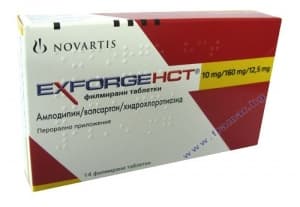 ЕКСФОРДЖ HCT филмирани таблетки 10 мг / 160 мг / 12.5 мг * 14