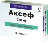 АКСЕФ таблетки 250 мг * 10 НОБЕЛ