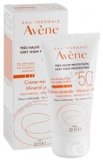 АВЕН СЛЪНЦЕЗАЩИТЕН МИНЕРАЛЕН КРЕМ  SPF 50+  50 мл