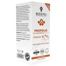 ЕКСТРАКТ ОТ ПРОПОЛИС 30% С ВИТАМИН D3+K2 30 мл BEE & YOU