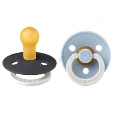 БИБС КОЛОР БИБЕРОНИ IRON GLOW / BABY BLUE GLOW 6-18 м * 2