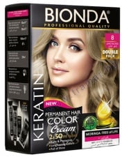 БИОНДА БОЯ ЗА КОСА PROFESSIONAL DOUBLE 8 СВЕТЛО РУС