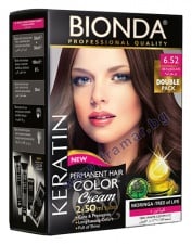 БИОНДА БОЯ ЗА КОСА PROFESSIONAL DOUBLE 6.52 БОЖОЛЕ