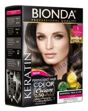 БИОНДА БОЯ ЗА КОСА PROFESSIONAL DOUBLE 5 СВЕТЛО КАФЯВ
