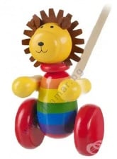 ДЪРВЕНА БУТАЛКА ЛЪВ ORANGE TREE TOYS