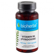 БИОХЕРБА ВИТАМИН B6 (ПИРИДОКСИН) капсули 100 мг * 100