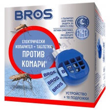 БРОС ЕЛЕКТРИЧЕСКИ ИЗПАРИТЕЛ + ТАБЛЕТКИ * 10