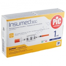 СПРИНЦОВКА ИНСУЛИНОВА PIC INSUMED 30G 1 мл * 30