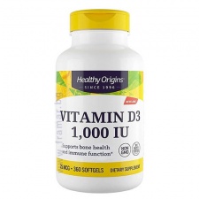  D3  1000 IU * 360 HEALTHY ORIGINS