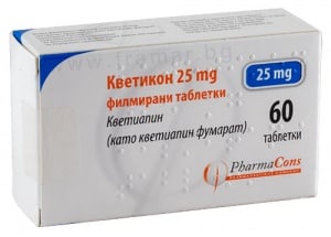 КВЕТИКОН таблетки 25 мг * 60
