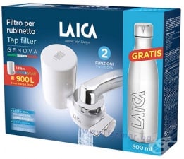 LAICA ФИЛТРИРАЩА СИСТЕМА ГЕНОВА + МЕТАЛНА БУТИЛКА ИНОКС 500 мл