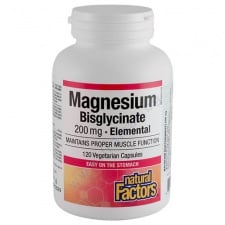 МАГНЕЗИЕВ БИСГЛИЦИНАТ капсули 200 мг * 120 НАТУРАЛ ФАКТОРС