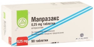 МАПРАЗАКС таблетки 0.25 мг * 90