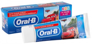 ПАСТА ЗА ЗЪБИ ОРАЛ - Б CARS ЗА ДЕЦА 3+ години 75 мл