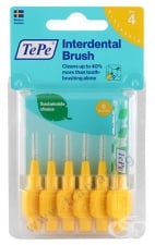 ИНТЕРДЕНТАЛНА ЧЕТКА ЗА ЗЪБИ ТЕПЕ размер 4 ЖЪЛТА * 6