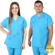 VIKING-T ТУНИКА С КЪС РЪКАВ И ПАНТАЛОН ERIK MICROFIBER AQUA 2XS-3XL