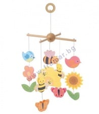 ДЪРВЕНА ВИСЯЩА ИГРАЧКА ГРАДИНА ORANGE TREE TOYS