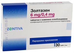 ЗОЛТАЗЕН таблетки c изменено освобождаване 6 мг/0.4 мг * 30