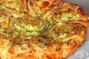 Питка със сирене, чесън и майорана