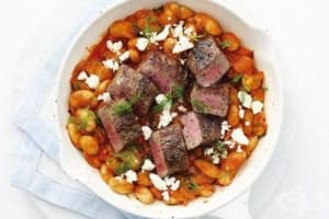 Боб с агнешко и фета сирене