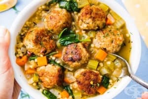 Супа с кюфтета и кускус (Италианска сватбена супа)