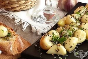 Маринован чесън в бяло вино и подправки