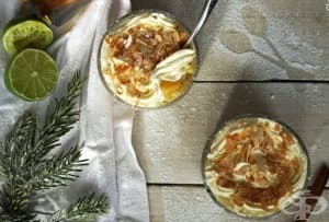 Маслени кремчета с цитрус, ананас и вафлени пурички