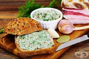 Пастет от сланина с чесън и орехи