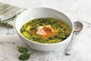 Супа от броколи със спанак, картофи и чесън