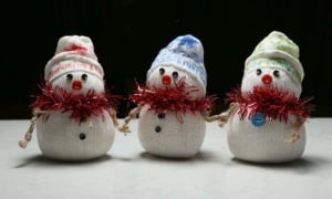 Как да си направите снежен човек от чорап