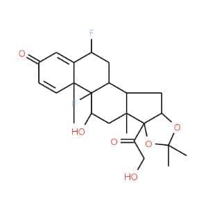     (fluocinolone acetonide and antibiotics) | ATC D07CC02 - 