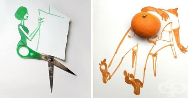 20 илюстрации, съчетани с предмети от ежедневието - изображение