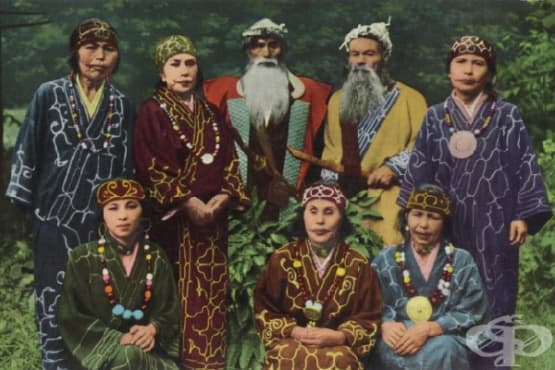 Айни - коренното население на Япония, притежаващо европеидни черти - изображение