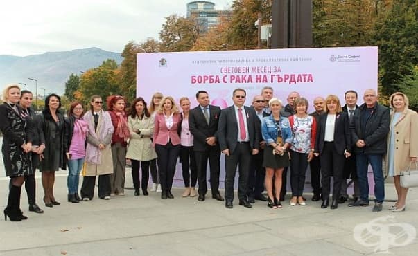 Пред НДК пуснаха 1200 балона в памет на починалите от рак на гърдата жени - изображение