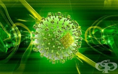 Дигитална илюстрация на грипния вирус