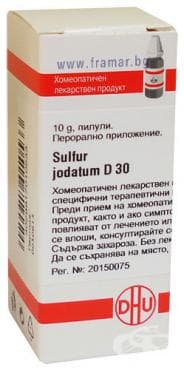 СУЛФУР ЙОДАТУМ D30 пилули 10 гр.