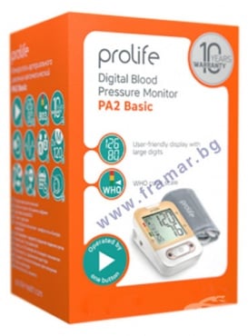 ЕЛЕКТРОНЕН АПАРАТ ЗА КРЪВНО НАЛЯГАНЕ ЗА ПРЕДМИШНИЦА ПРОЛАЙФ PA2 BASIC