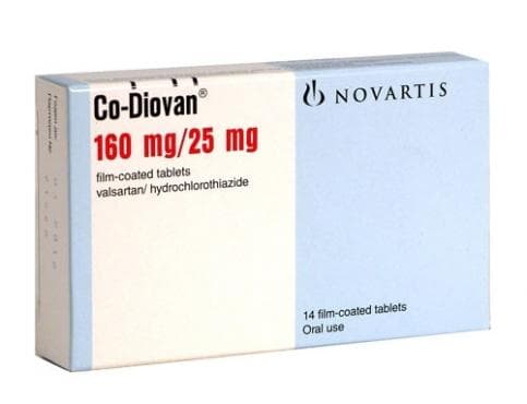 КО-ДИОВАН таблетки 160 мг / 25 мг * 14