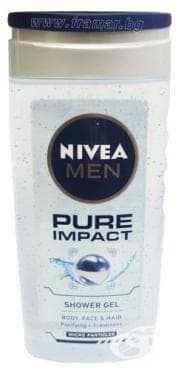НИВЕА ДУШ ГЕЛ ПЮР ИМПАКТ ЗА МЪЖЕ 250 мл