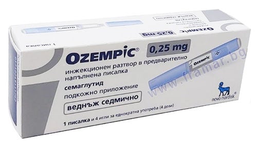 Изображение към продукта ОЗЕМПИК инжекционен разтвор в предварително напълнена писалка 0.25 мг + 4 игли