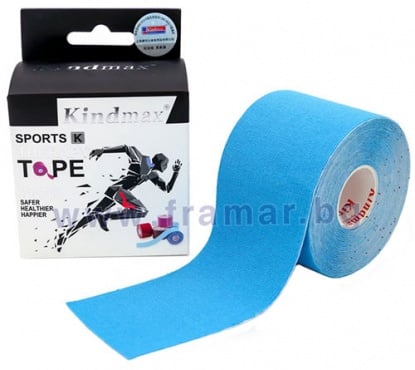 КИНДМАКС КИНЕЗИО ЛЕНТА СВЕТЛО СИНЯ 7.5 см / 5 м