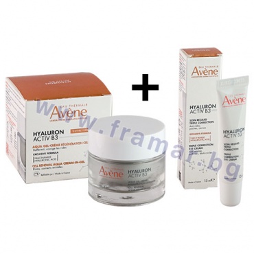 АВЕН ХИАЛУРОН АКТИВ В3 КОМПЛЕКТ КРЕМ ЗА ОЧИ 15 мл + АКВА ГЕЛ-КРЕМ 50 мл