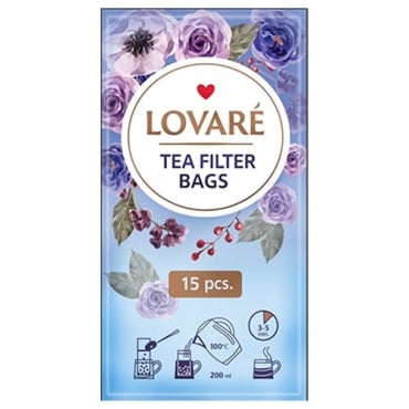 ЛОВАРЕ ЧАЙ ТУБА CHAMPAGNE SPLASHES 80 г + 15 хартиени филтъра