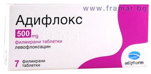 Изображение към продукта АДИФЛОКС таблетки 500 мг * 7 АДИФАРМ