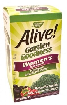 АЛАЙВ ГАРДЪН ГУДНЕС МУЛТИВИТАМИНИ ЗА ЖЕНИ таблетки * 60 NATURE'S WAY