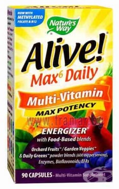 АЛАЙВ МАКС ПОТЕНСИ МУЛТИВИТАМИНИ капсули * 90 NATURE'S WAY