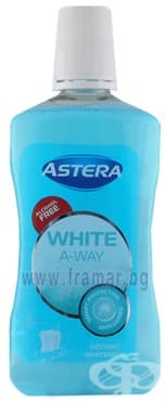 ВОДА ЗА УСТА АСТЕРА POWER WHITE 500 мл