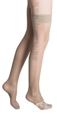 СЕГРЕТА ДЪЛГИ КОМПРЕСИВНИ САМОЗАДЪРЖАЩИ СЕ ЧОРАПИ БЕЖОВИ 4 размер 70 DEN